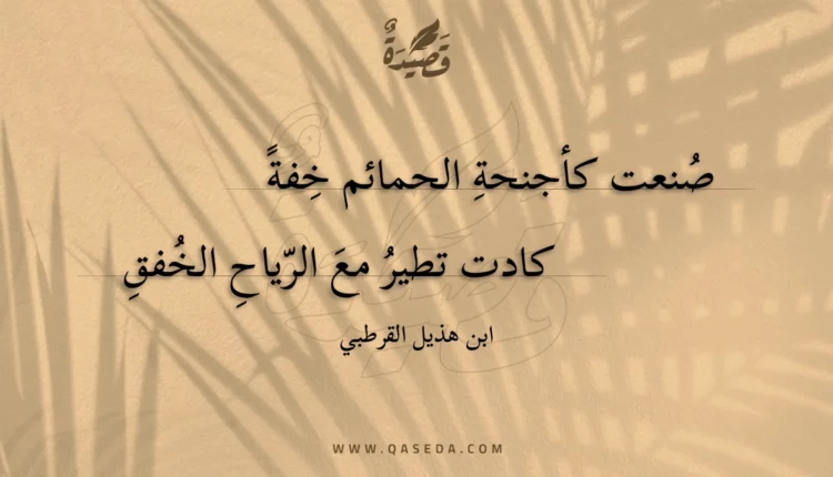 قصيدة صنعت كأجنحة الحمائم خفة