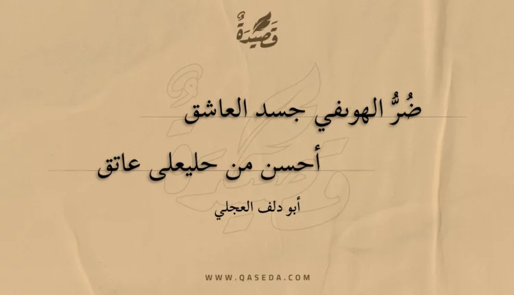 قصيدة ضر الهوىفي جسد العاشق