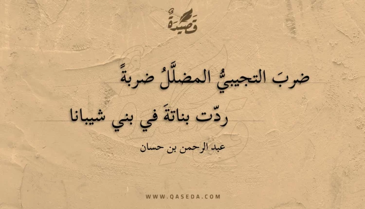 قصيدة ضرب التجيبي المضلل ضربة