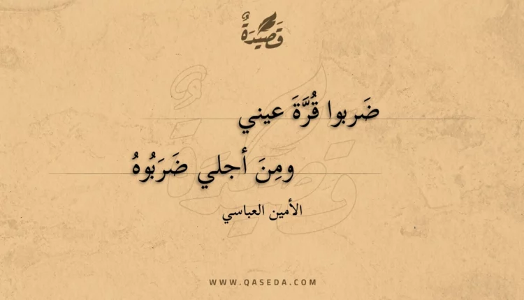 قصيدة ضربوا قرة عيني