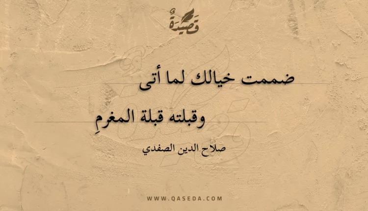 قصيدة ضممت خيالك لما أتى