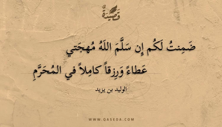 قصيدة ضمنت لكم إن سلم الله مهجتي