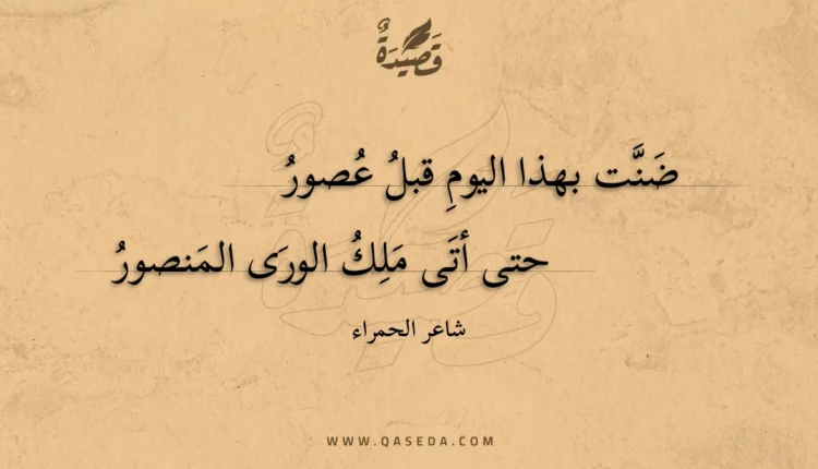 قصيدة ضنت بهذا اليوم قبل عصور