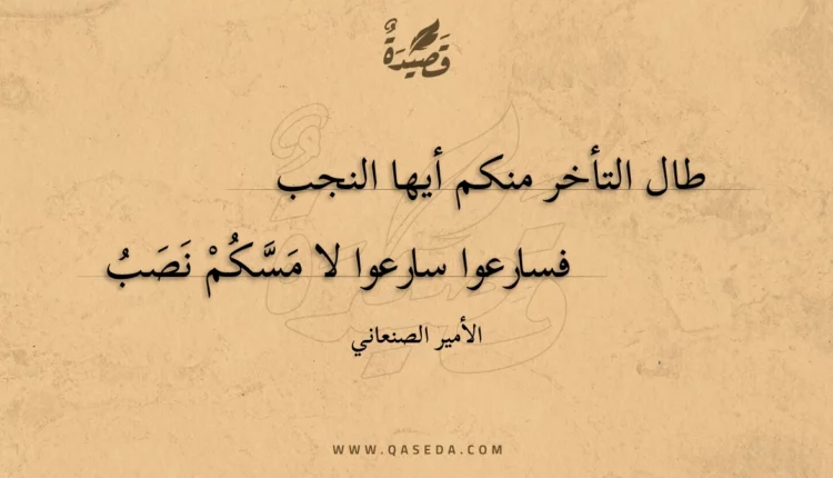 قصيدة طال التأخر منكم أيها النجب