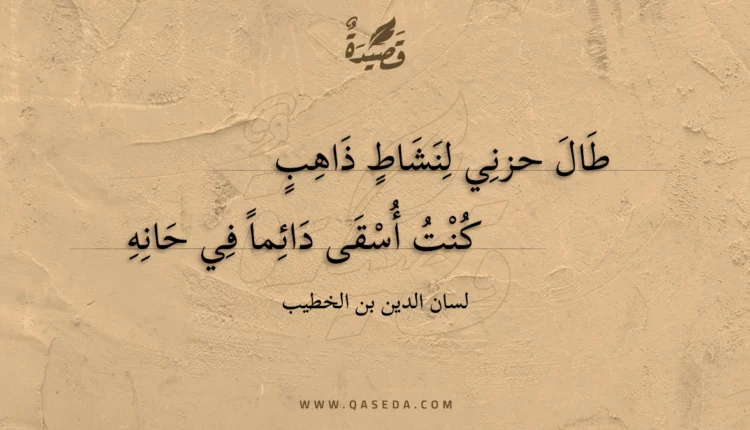 قصيدة طال حزني لنشاط ذاهب