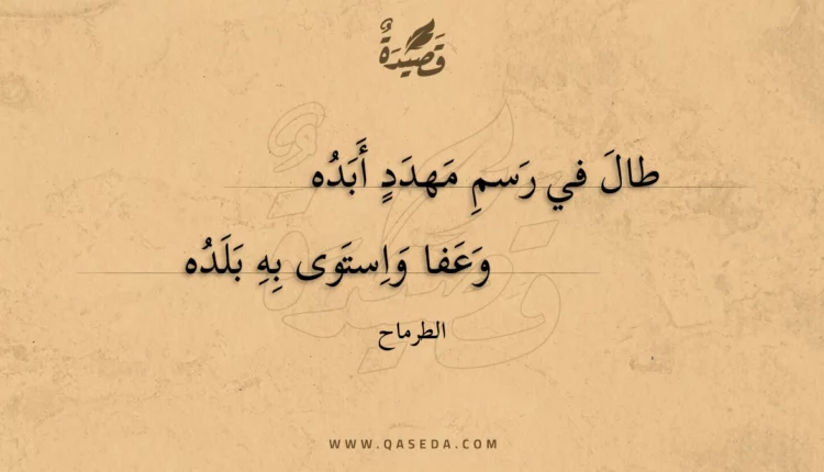 قصيدة طال في رسم مهدد أبده