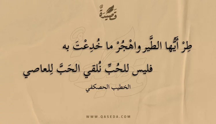 قصيدة طر أيها الطير واهجر ما خدعت به