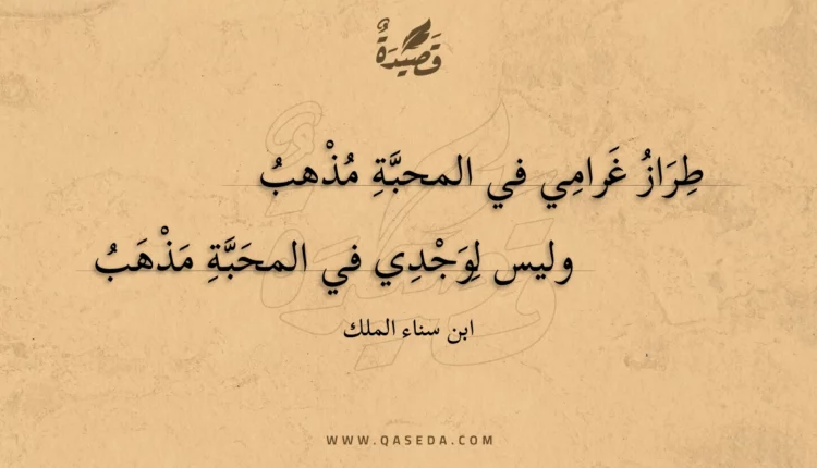 قصيدة طراز غرامي في المحبة مذهب
