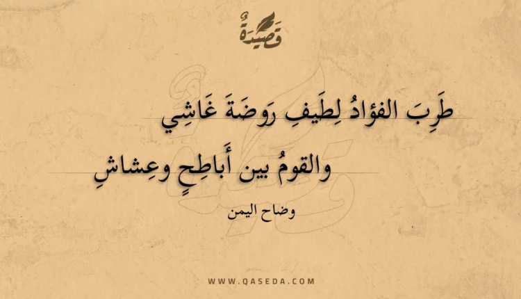 قصيدة طرب الفؤاد لطيف روضة غاشي