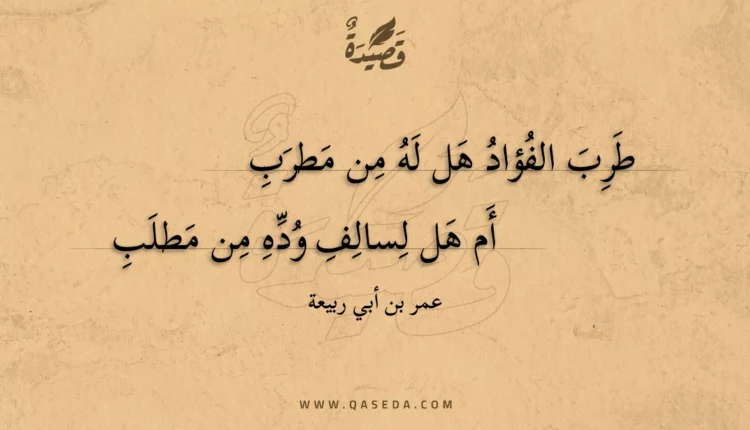 قصيدة طرب الفؤاد هل له من مطرب