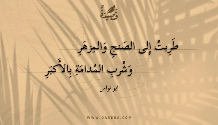 قصيدة طربت إلى الصنج والمزهر