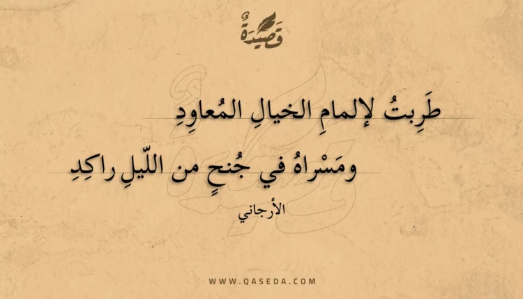 قصيدة طربت لإلمام الخيال المعاود