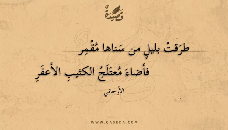 قصيدة طرقت بليل من سناها مقمر
