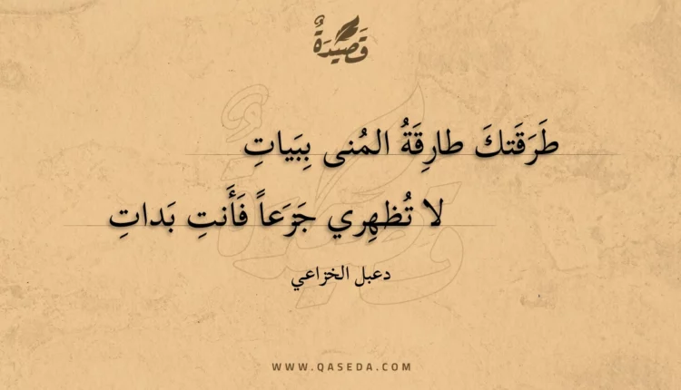قصيدة طرقتك طارقة المنى ببيات