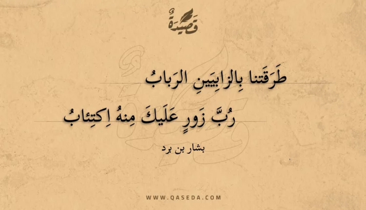 قصيدة طرقتنا بالزابيين الرباب
