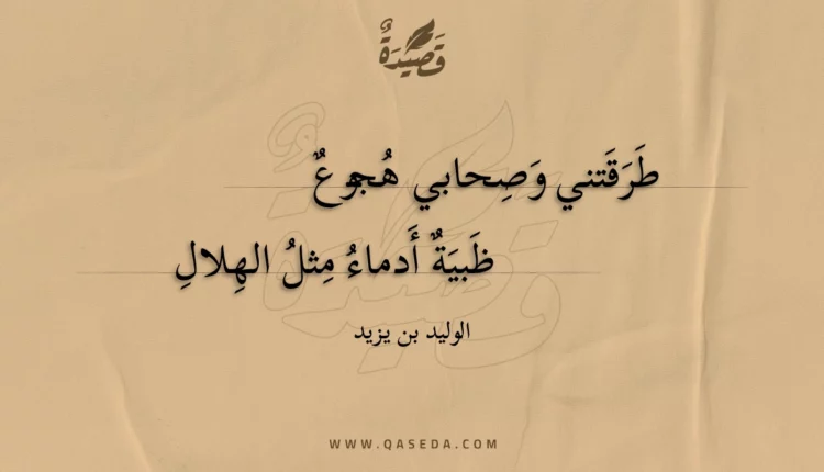 قصيدة طرقتني وصحابي هجوع