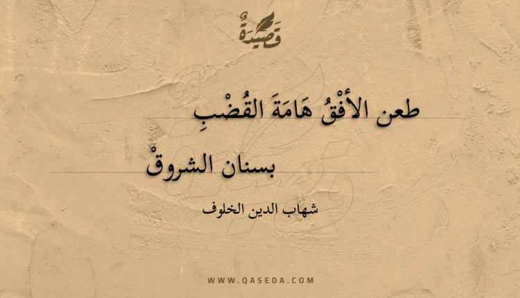 قصيدة طعن الأفق هامة القضب