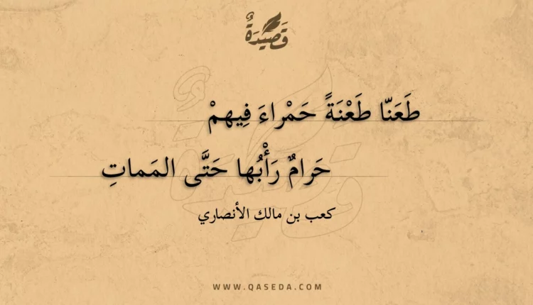 قصيدة طعنا طعنة حمراء فيهم