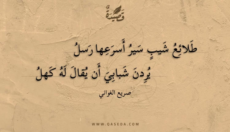 قصيدة طلائع شيب سير أسرعها رسل