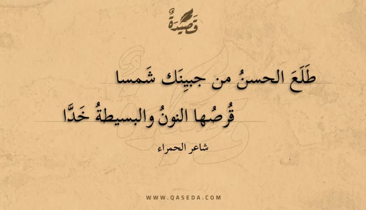 قصيدة طلع الحسن من جبينك شمسا