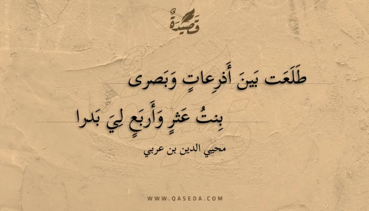 قصيدة طلعت بين أذرعات وبصرى