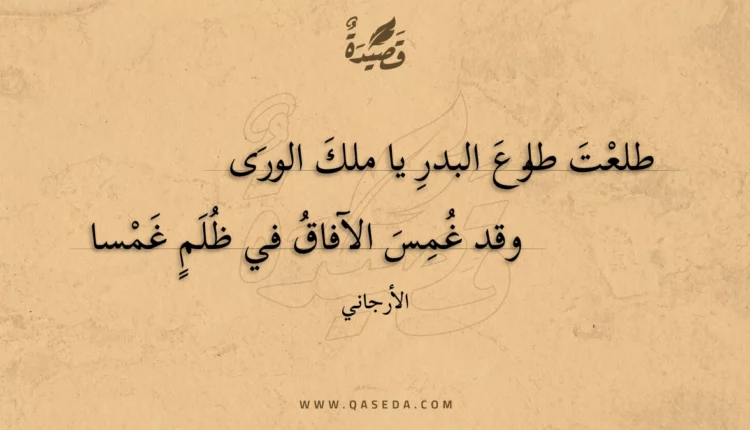 قصيدة طلعت طلوع البدر يا ملك الورى