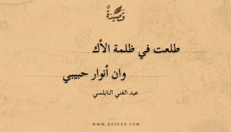 قصيدة طلعت في ظلمة الأك