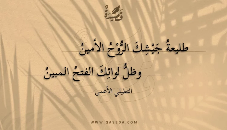 قصيدة طليعة جيشك الروح الأمين