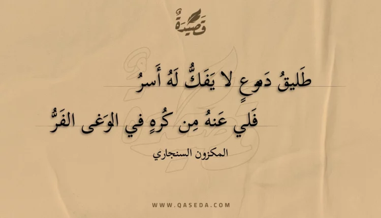 قصيدة طليق دموع لا يفك له أسر