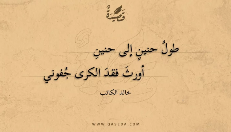 قصيدة طول حنين إلى حنين