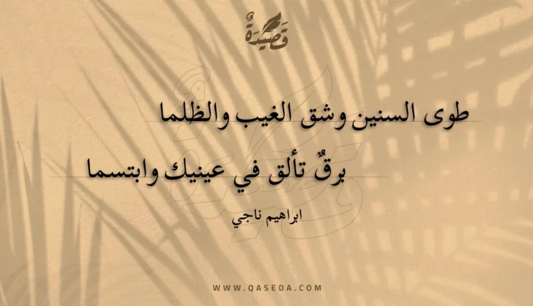 قصيدة طوى السنين وشق الغيب والظلما