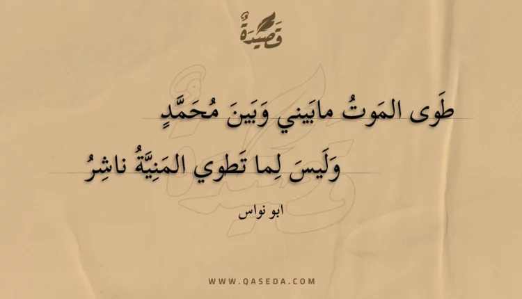قصيدة طوى الموت مابيني وبين محمد