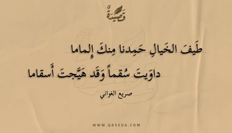 قصيدة طيف الخيال حمدنا منك إلماما