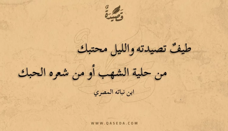 قصيدة طيف تصيدته والليل محتبك