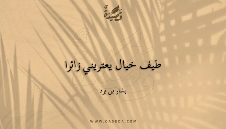 قصيدة طيف خيال يعتريني زائرا