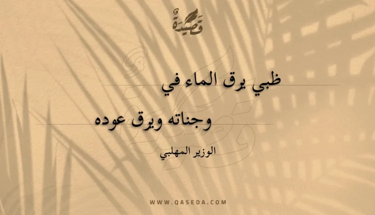 قصيدة ظبي يرق الماء في