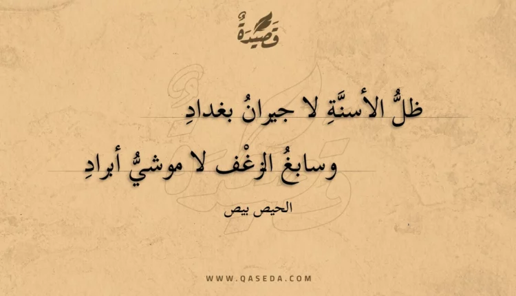 قصيدة ظل الأسنة لا جيران بغداد