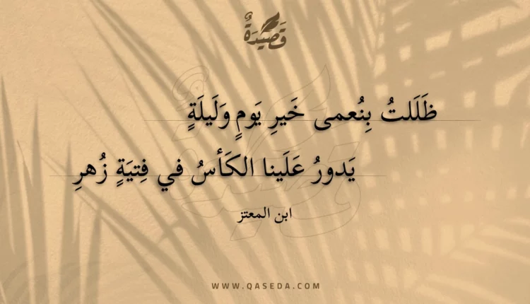 قصيدة ظللت بنعمى خير يوم وليلة