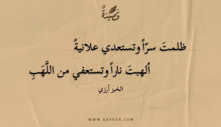قصيدة ظلمت سرا وتستعدي علانية