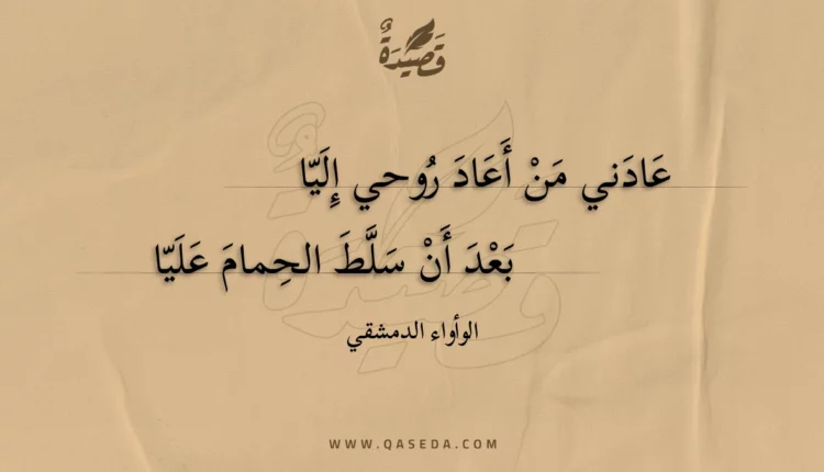 قصيدة عادني من أعاد روحي إليا