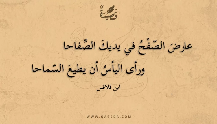 قصيدة عارض الصفح في يديك الصفاحا