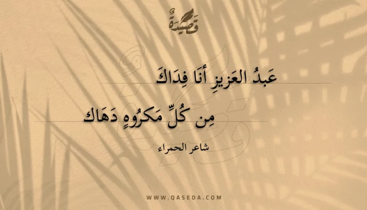 قصيدة عبد العزيز أنا فداك