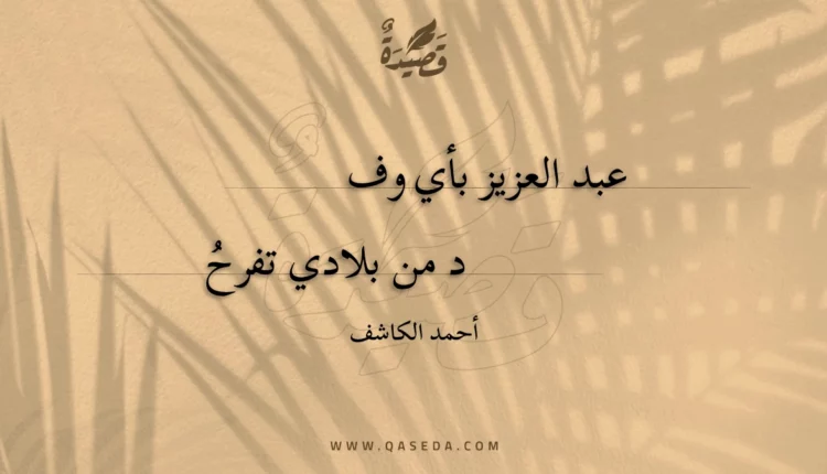 قصيدة عبد العزيز بأي وفد