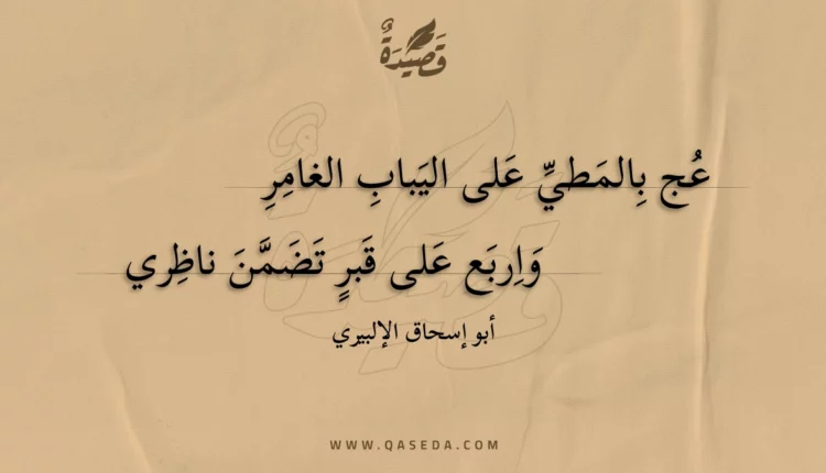 قصيدة عج بالمطي على اليباب الغامر