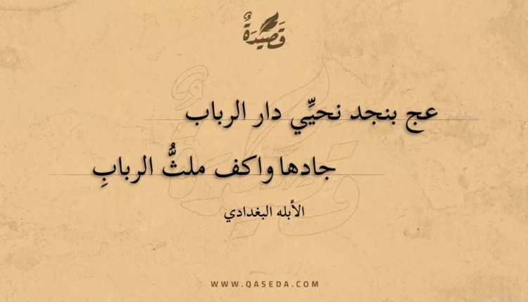 قصيدة عج بنجد نحيي دار الرباب