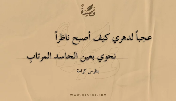 قصيدة عجبا لدهري كيف أصبح ناظرا