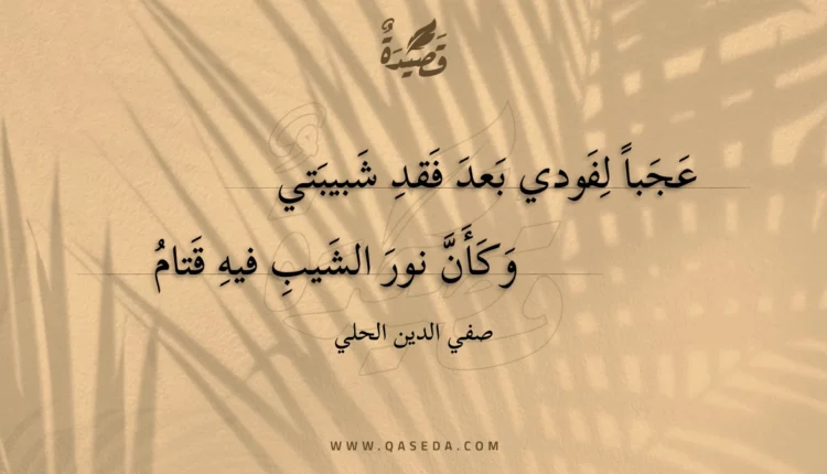 قصيدة عجبا لفودي بعد فقد شبيبتي