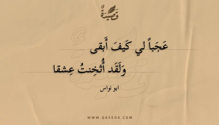 قصيدة عجبا لي كيف أبقى