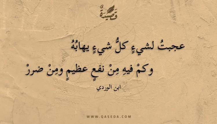 قصيدة عجبت لشيء كل شيء يهابه