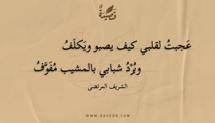 قصيدة عجبت لقلبي كيف يصبو ويكلف